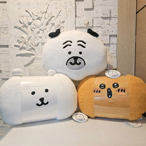 농담곰 퍼그 고로케상 얼굴 페이스 쿠션 인형 이미지