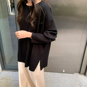 르꼬르망 세일 박시옆트임니트 블랙 새제품