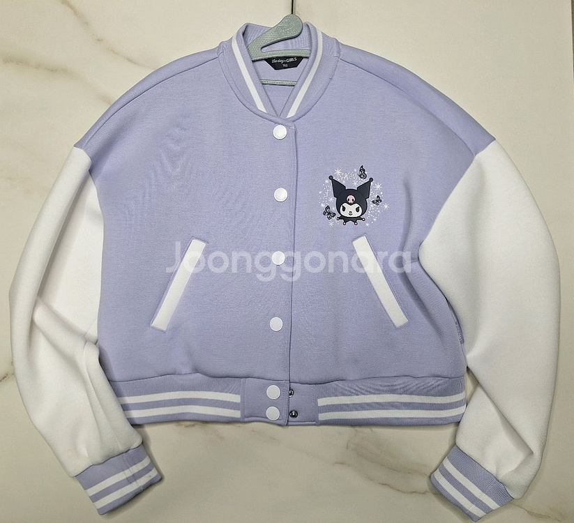 더데이걸 쿠로미 크롭 바시티자켓 160사이즈--2