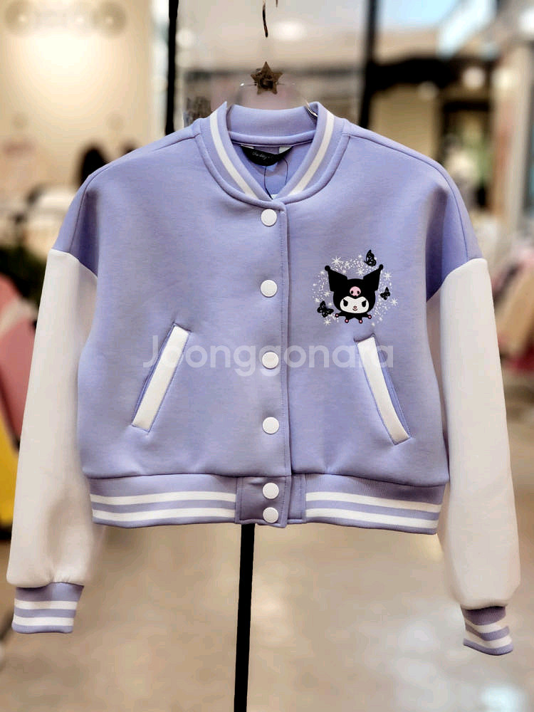 더데이걸 쿠로미 크롭 바시티자켓 160사이즈--6