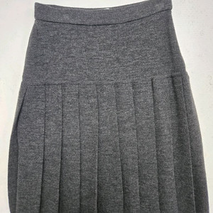 발렌시아가 회색 플리츠 미니스커트