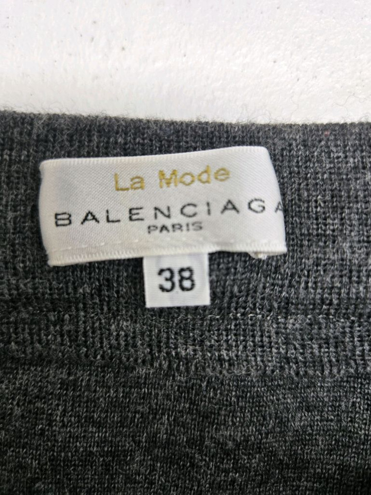 발렌시아가 회색 플리츠 미니스커트--2