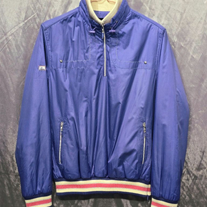 JDX 골프 여성 양모혼방 니트배색 방풍 반집업 90