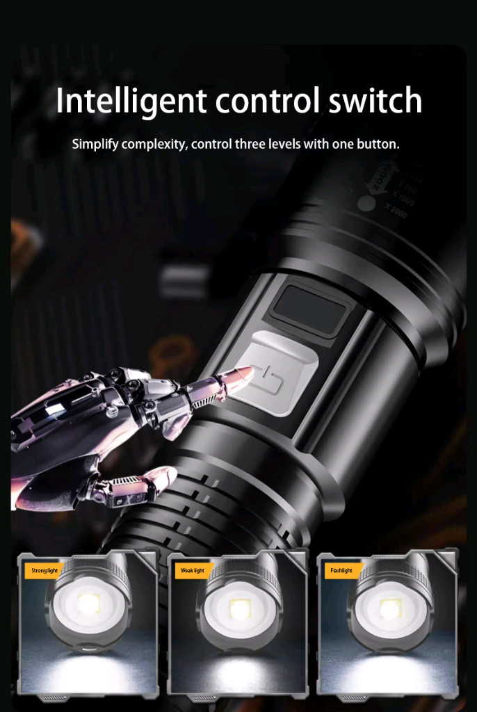 새상품) C충전식 고사양후레쉬 손전등 랜턴 렌턴 방수--4