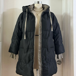 가벼운 겨울 롱패딩 모자 후드