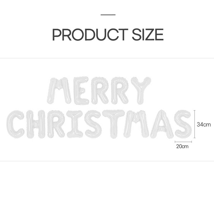 [크리스마스데코] MerryChristmas 풍선 가랜드 - 레드그린 이미지