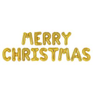 [크리스마스데코] MerryChristmas 풍선 가랜드 - 골드