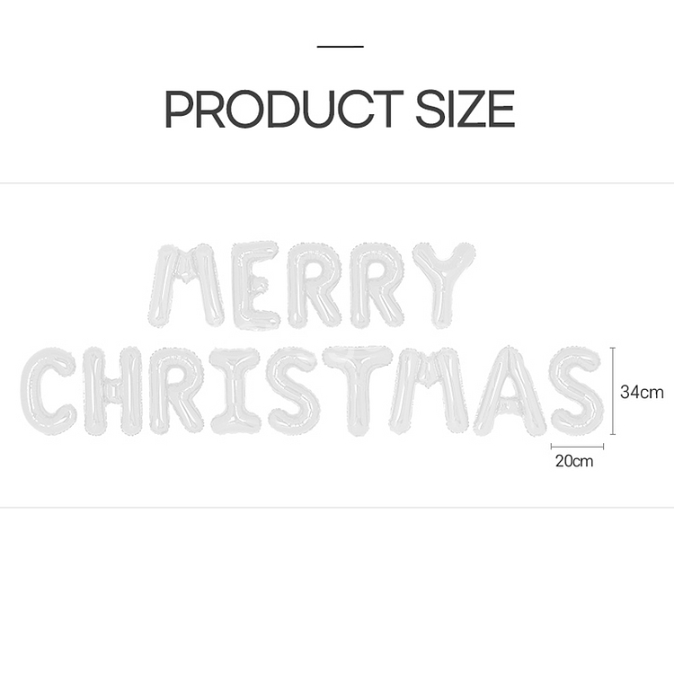 [크리스마스데코] MerryChristmas 풍선 가랜드 - 골드--2