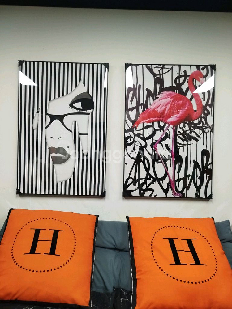 스트라이프 여인 안경 감성 그림액자 그림 액자 팝아트 명품그림 명품액자--2