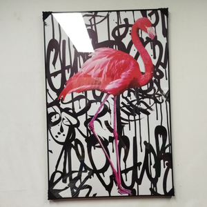 동물그림 새그림 플라밍고 홍학 그림액자 그림 액자 팝아트 명품그림 명품액자 이미지
