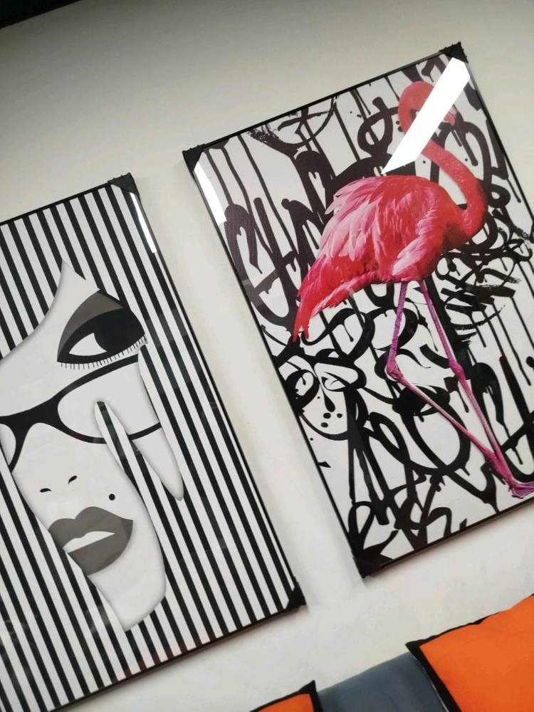 동물그림 새그림 플라밍고 홍학 그림액자 그림 액자 팝아트 명품그림 명품액자 이미지