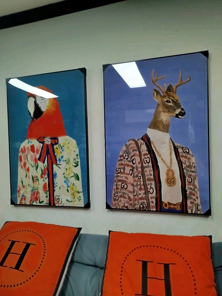 동물그림 사슴그림 동물액자 구찌 그림액자 그림 액자 팝아트 명품그림 명품액자 럭셔리 인테리어소품 인테리어 거실 꽃 이미지