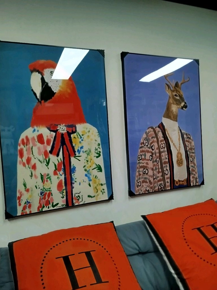 동물그림 사슴그림 동물액자 구찌 그림액자 그림 액자 팝아트 명품그림 명품액자 럭셔리 인테리어소품 인테리어 거실 꽃 이미지