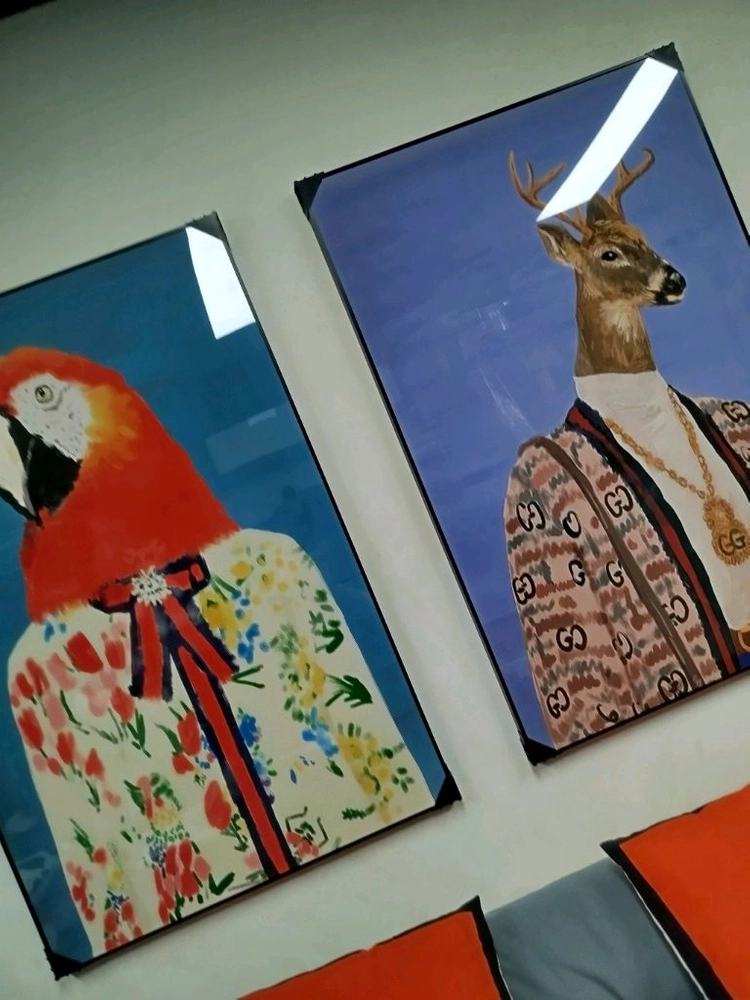 동물그림 사슴그림 동물액자 구찌 그림액자 그림 액자 팝아트 명품그림 명품액자 럭셔리 인테리어소품 인테리어 거실 꽃 이미지