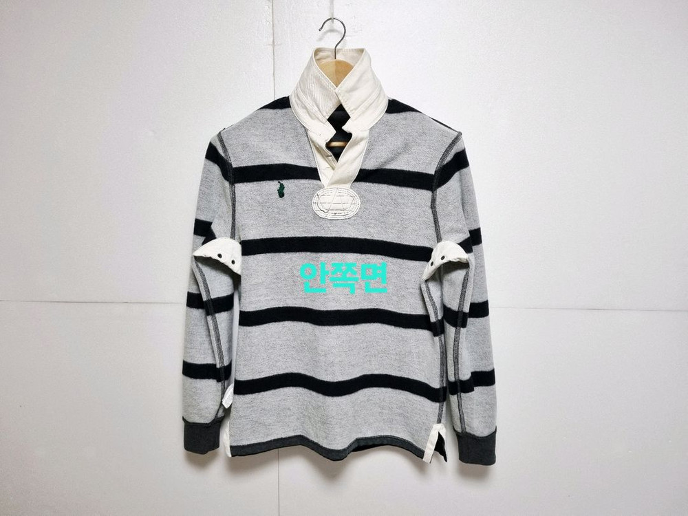 남성 레어 폴로 POLO 랄프로렌 기모 긴팔 럭비 셔츠 럭비 티 이미지