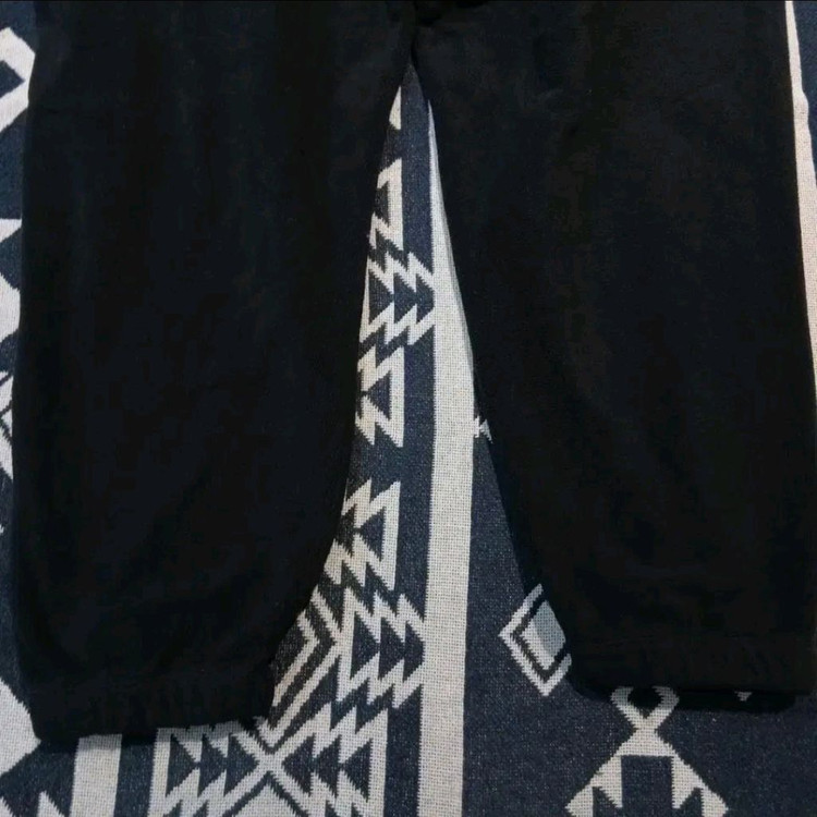 나이키 에어조던 블랙 플라이트 로고패치 플리스 후리스 밴딩 스웻팬츠 트레--5