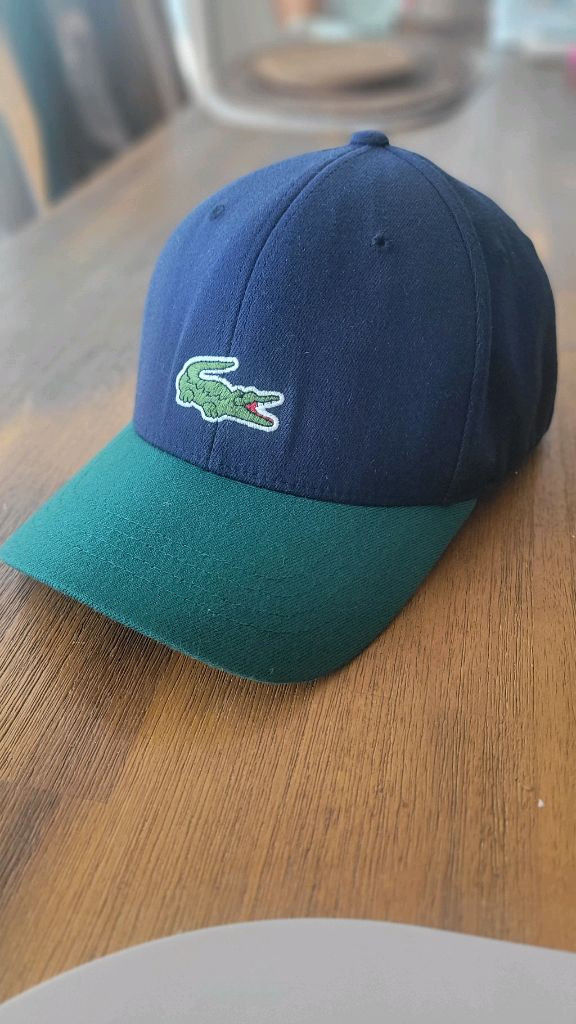 라코스테모자 네이비/그린 플렉스핏 볼캡--2