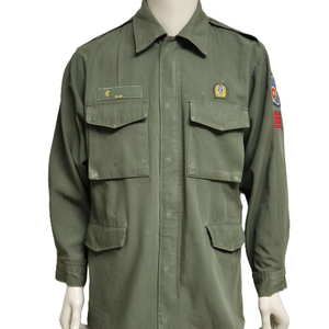 육군 구형 80s 35사단 병장 민무늬 야전상의 전투복 상의 자켓 (L) 이미지