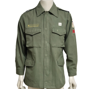 육군 구형 80s 71사단 상병 민무늬 야전상의 전투복 상의 자켓 (M) 이미지