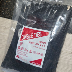 국산 동아베스텍 고급 소재 케이블타이 300mm(500ea) 흑색 전선정리(새상품)