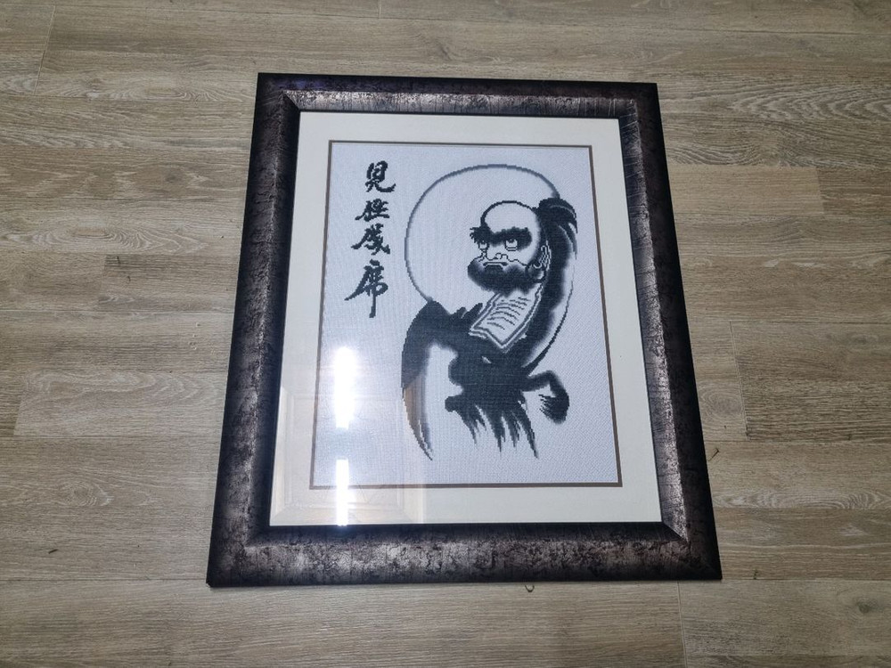 황금 달마도, 자수 달마도 액자 팝니다 이미지