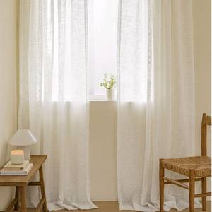 마벨 내추럴 린넨 가리개 커튼 봉집형 140x230 2p