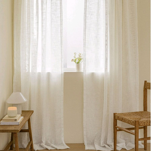 마벨 내추럴 린넨 가리개 커튼 봉집형 140x230 2p