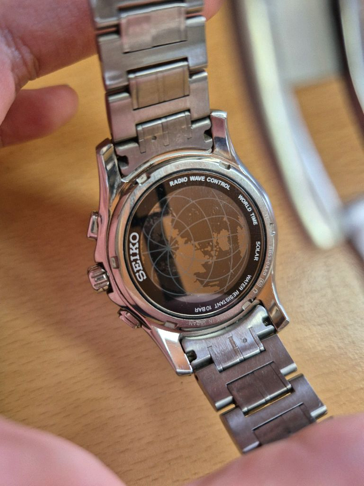 급처 세이코 브라이츠 월드타임 솔라 전파수신 티타늄 SAGA033 시계--2