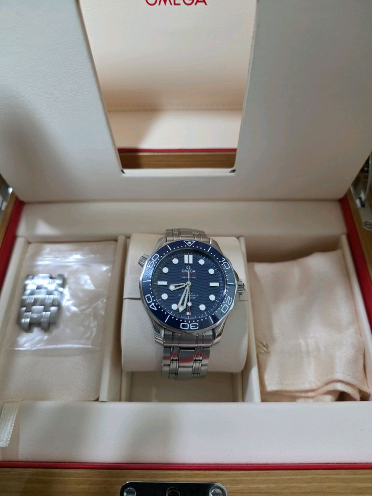 오메가 씨마스터 300M신형 블루--1