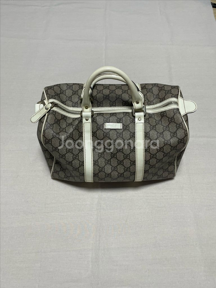 구찌 수프림 GG로고 캔버스 보스턴 백--1