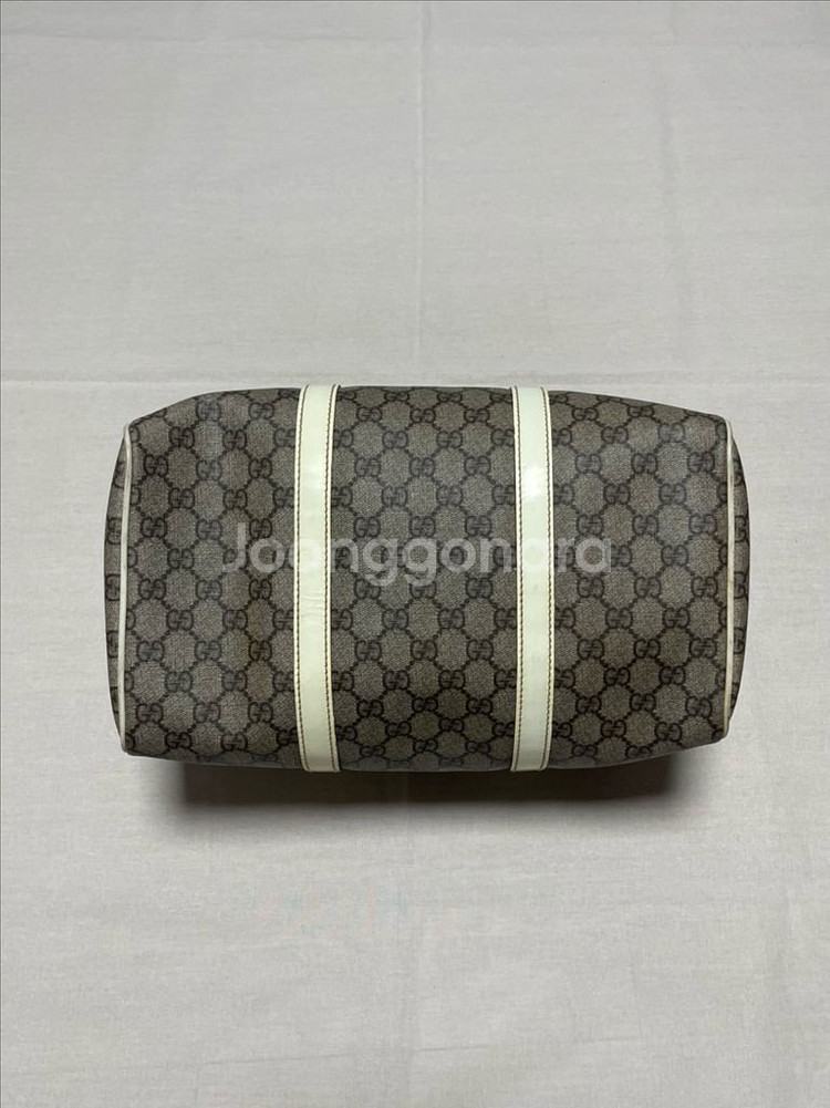 구찌 수프림 GG로고 캔버스 보스턴 백--3