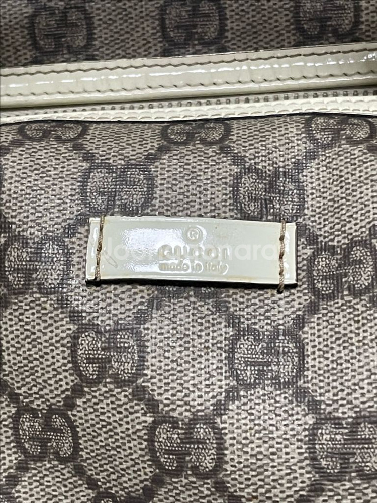 구찌 수프림 GG로고 캔버스 보스턴 백--4