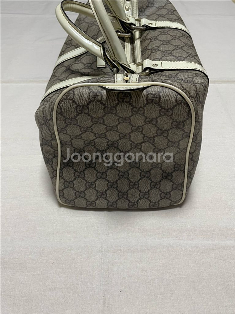 구찌 수프림 GG로고 캔버스 보스턴 백--5