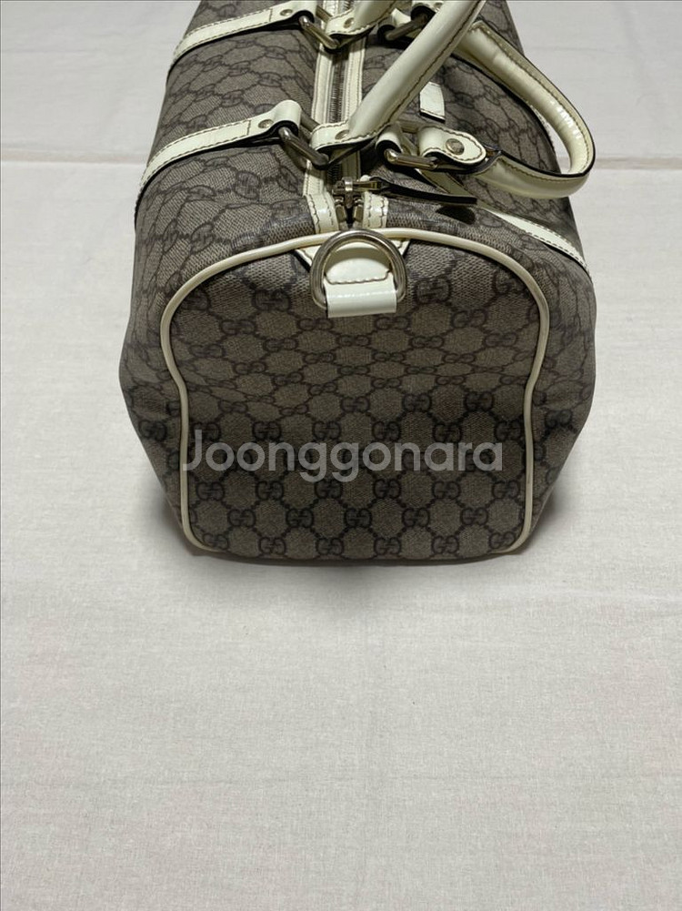 구찌 수프림 GG로고 캔버스 보스턴 백--6