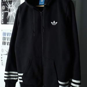 (XL) 아디다스 후드집업 오리지널 기모 블랙
