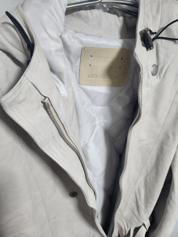 Giorgio Brato Brushed Calf Leather hooded Jacket--5