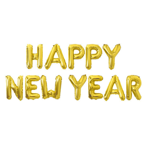 [크리스마스데코] HappyNewYear 풍선 가랜드 - 골드