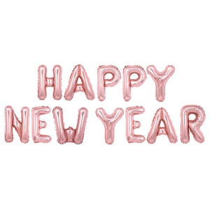 [크리스마스데코] HappyNewYear 풍선 가랜드 - 로즈골드