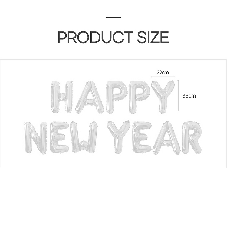 [크리스마스데코] HappyNewYear 풍선 가랜드 - 로즈골드--2