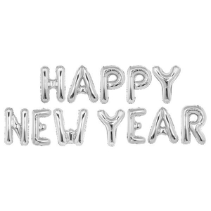 [크리스마스데코] HappyNewYear 풍선 가랜드 - 실버