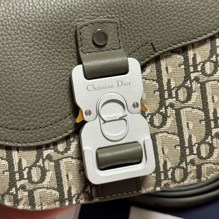 [ OS ] 디올 오블리크 미니 새들 플랩 메신저백 크로스백 카키--4