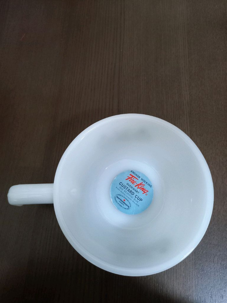 [미사용품]빈티지 앵커호킹 핸들 스프 볼 (커스타드 볼), 파이어 킹--3