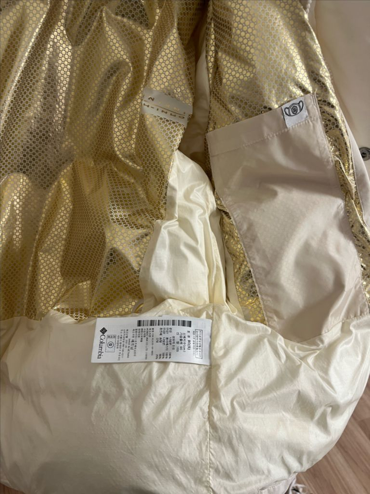 컬럼비아 여성 숏패딩 아이보리 콜롬비아 다운자켓 오리털--3