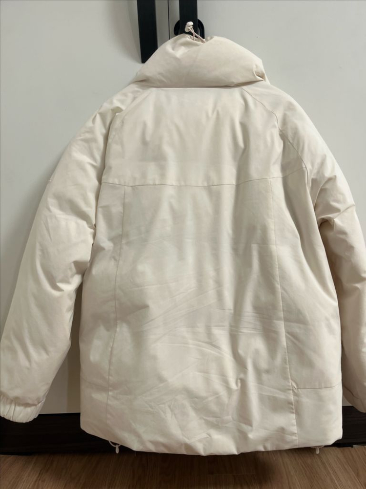 컬럼비아 여성 숏패딩 아이보리 콜롬비아 다운자켓 오리털--2