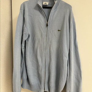 정품 라코스테 남성 집업 니트 가디건 3사이즈 하늘색