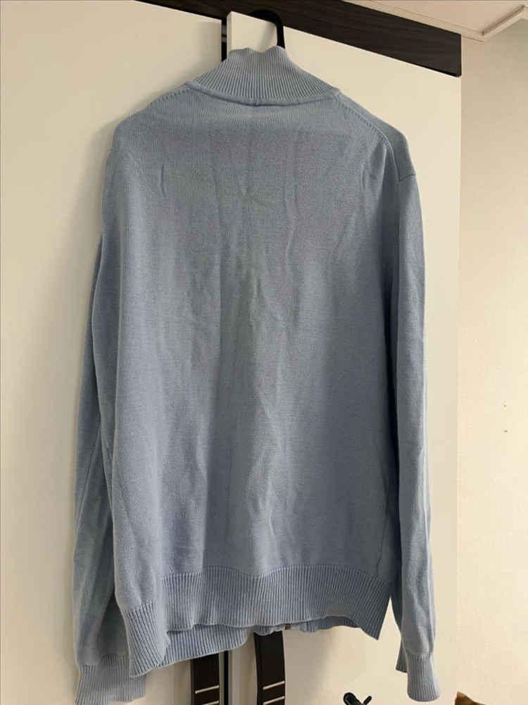 정품 라코스테 남성 집업 니트 가디건 3사이즈 하늘색--4