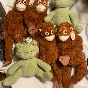 오랑이 오랑우탄인형 개구리가방 일괄