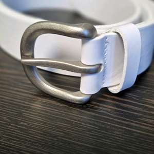 페이퍼리즘 이탈리안 불하이드 화이트벨트 M사이즈