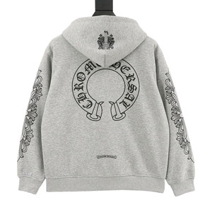 Chrome Hearts 말굽 프린트 남성 후드 스웨트셔츠 후드티 M