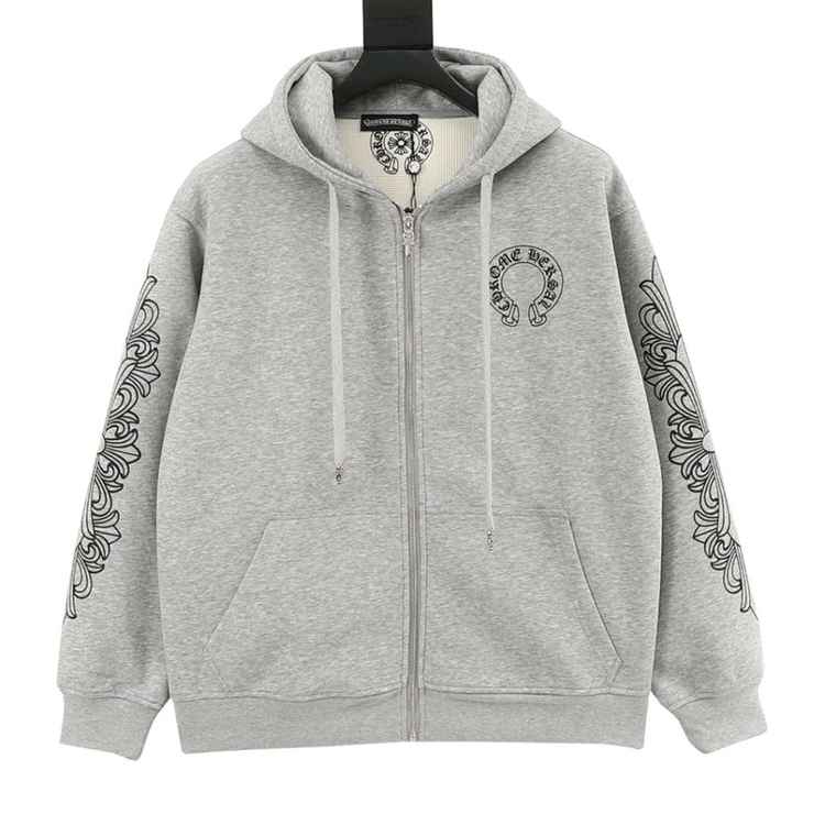 Chrome Hearts 말굽 프린트 남성 후드 스웨트셔츠 후드티 M--1